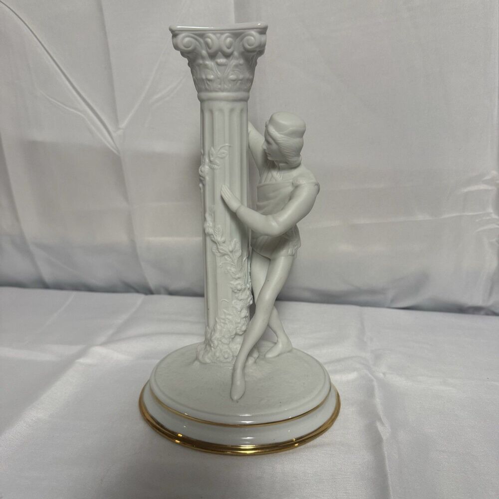 The Franklin Mint Romeo (ONLY) candle stick. Excellent Condition 1986 Porcelain